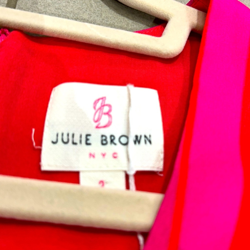 Pink & Orange Striped JB By Julie Brown Dress Size 2